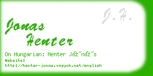 jonas henter business card